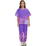 Colorful-abstract-wallpaper-theme Kids  Tee and Pants Sports Set