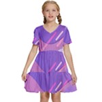 Colorful-abstract-wallpaper-theme Kids  Short Sleeve Tiered Mini Dress