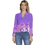 Colorful-abstract-wallpaper-theme Women s Long Sleeve Revers Collar Cropped Jacket