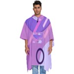 Colorful-abstract-wallpaper-theme Men s Hooded Rain Ponchos