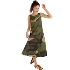 Texture-military-camouflage-repeats-seamless-army-green-hunting Summer Maxi Dress by Salman4z