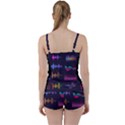 Colorful-sound-wave-set Tie Front Two Piece Tankini View2