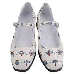 Insects-icons-square-seamless-pattern Women s Mary Jane Shoes by Salman4z