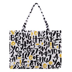 Letters-pattern Medium Tote Bag by Salman4z