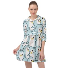 Penguins Pattern Mini Skater Shirt Dress by pakminggu