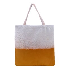 Beer Foam Bubbles Alcohol Glass Grocery Tote Bag by pakminggu