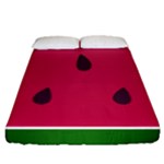 Watermelon Fruit Summer Red Fresh Food Healthy Fitted Sheet (Queen Size)