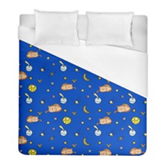 Cat Animals Sleep Stars Seamless Background Duvet Cover (full/ Double Size)