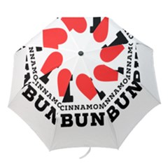 I Love Cinnamon Bun Folding Umbrellas by ilovewhateva