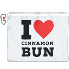 I Love Cinnamon Bun Canvas Cosmetic Bag (xxxl) by ilovewhateva