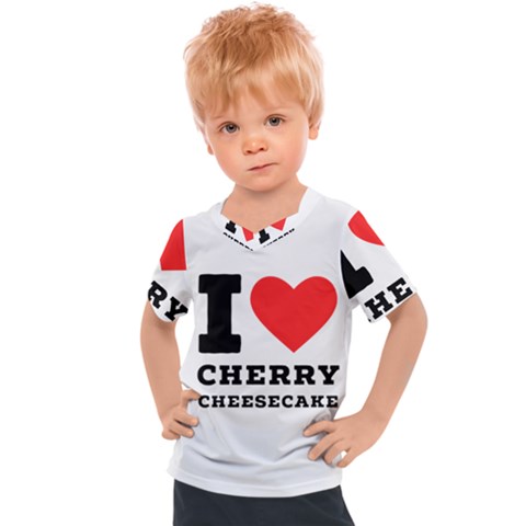 I Love Cherry Cheesecake Kids  Sports Tee by ilovewhateva