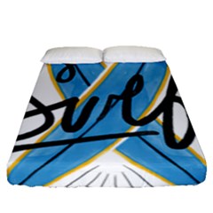 Wave Surfing Surfboard Surfing Fitted Sheet (queen Size) by pakminggu