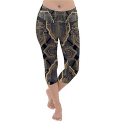 Brain Technology Data Digital Lightweight Velour Capri Yoga Leggings by pakminggu