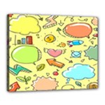 Cute Sketch Child Graphic Funny Canvas 20  x 16  (Stretched)