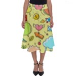 Cute Sketch Child Graphic Funny Perfect Length Midi Skirt