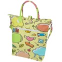 Cute Sketch Child Graphic Funny Buckle Top Tote Bag View2