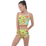Cute Sketch Child Graphic Funny Summer Cropped Co-Ord Set