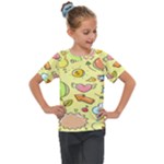 Cute Sketch Child Graphic Funny Kids  Mesh Piece Tee