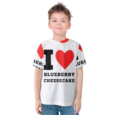 I Love Blueberry Cheesecake  Kids  Cotton Tee by ilovewhateva