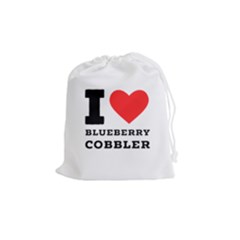 I Love Blueberry Cobbler Drawstring Pouch (medium) by ilovewhateva