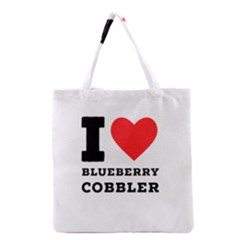 I Love Blueberry Cobbler Grocery Tote Bag by ilovewhateva