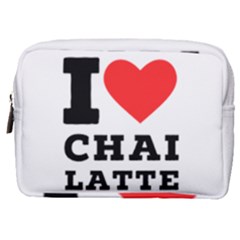 I Love Chai Latte Make Up Pouch (medium) by ilovewhateva