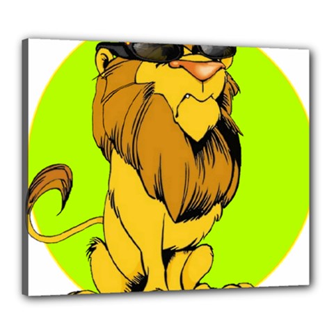 Lion Cartoon Parody Canvas 24  X 20  (stretched) by danenraven
