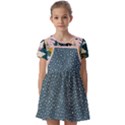 tropical polka plants 6 Kids  Short Sleeve Pinafore Style Dress View1