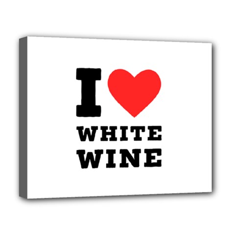 I Love White Wine Deluxe Canvas 20  X 16  (stretched) by ilovewhateva