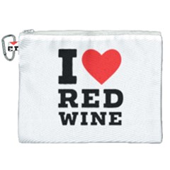 I Love Red Wine Canvas Cosmetic Bag (xxl) by ilovewhateva