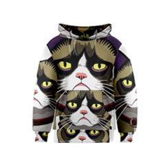 Grumpy Cat Kids  Pullover Hoodie by Mog4mog4