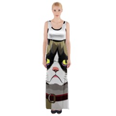 Grumpy Cat Thigh Split Maxi Dress by Mog4mog4