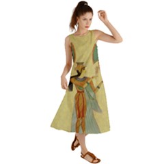Egyptian Design Man Artifact Royal Summer Maxi Dress by Mog4mog4
