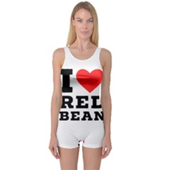 I Love Red Bean One Piece Boyleg Swimsuit by ilovewhateva