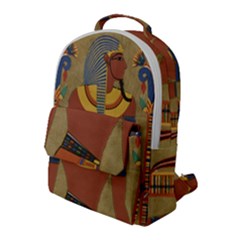 Egyptian Tutunkhamun Pharaoh Design Flap Pocket Backpack (large) by Mog4mog4