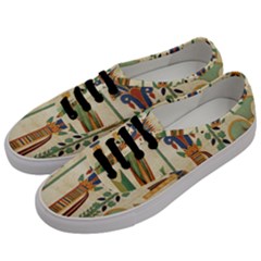 Egyptian Paper Papyrus Hieroglyphs Men s Classic Low Top Sneakers by Mog4mog4