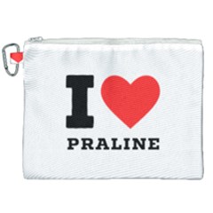 I Love Praline  Canvas Cosmetic Bag (xxl) by ilovewhateva