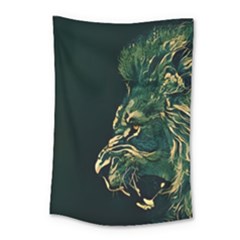 Angry Male Lion Small Tapestry by Mog4mog4