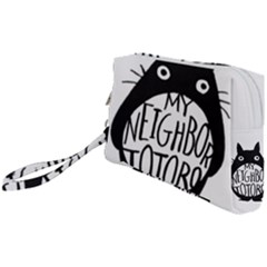 My Neighbor Totoro Black And White Wristlet Pouch Bag (small) by Mog4mog4