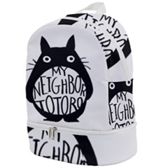 My Neighbor Totoro Black And White Zip Bottom Backpack by Mog4mog4