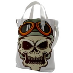 Motorcycle Helmet Skull Clip Art Cranial Skeleton Canvas Messenger Bag by Mog4mog4