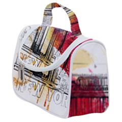 New York City Skyline Vector Illustration Satchel Handbag by Mog4mog4