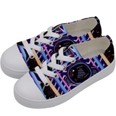 Abstract Sphere Room 3d Design Shape Circle Kids  Low Top Canvas Sneakers by Mog4mog4