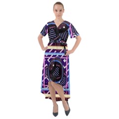 Abstract Sphere Room 3d Design Shape Circle Front Wrap High Low Dress by Mog4mog4