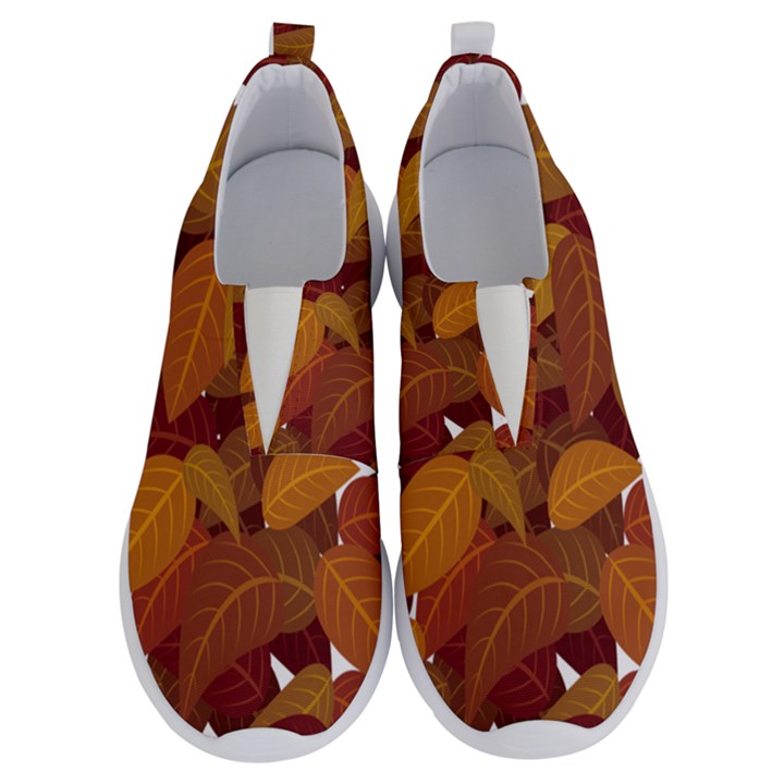 Watercolor Leaves Leaf Orange No Lace Lightweight Shoes