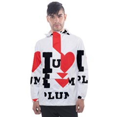 I Love Plum Men s Front Pocket Pullover Windbreaker by ilovewhateva