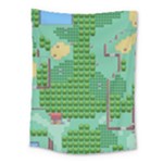 Green Retro Games Pattern Medium Tapestry
