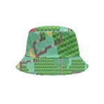 Green Retro Games Pattern Inside Out Bucket Hat (Kids)
