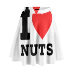 I Love Nuts High Waist Skirt by ilovewhateva