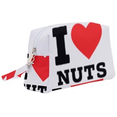I Love Nuts Wristlet Pouch Bag (large) by ilovewhateva